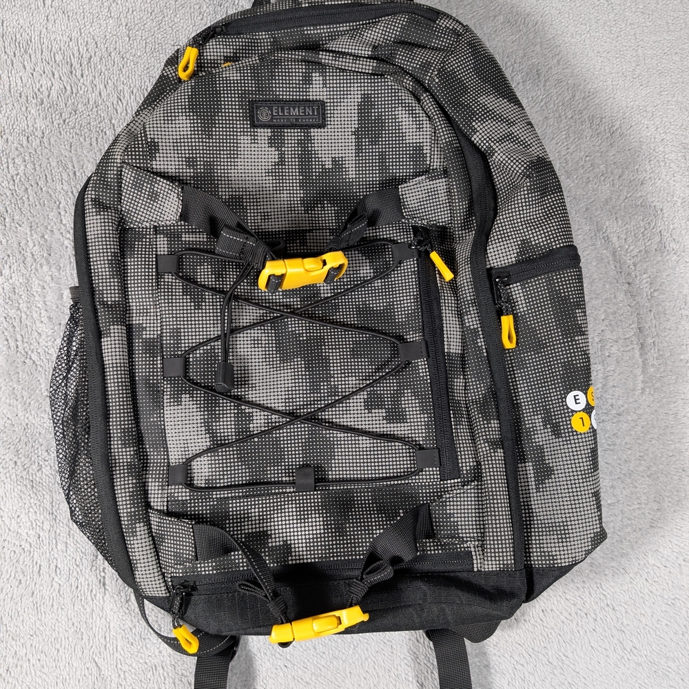 Element‎ Backpack Skateboard Camo and Gray with Yellow Accents Reflective - Picture 2 of 13